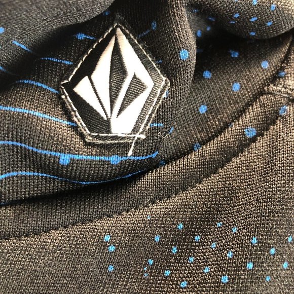 Volcom Mens XL Black Blue Stone Logo Jersey Full Zip Heavyweight Skater Hoodie - Picture 8 of 16